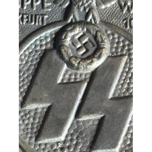 19 - 1933 SS Aufmarsch Abschnitt XI Gruppe Frankfurt am Main Badge – Believed Original – Third Reich Mili... 