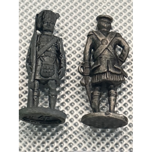 41 - Vintage Cast Metal Scottish Highland Soldiers – Kilted Regiment Figures (Set of 4)