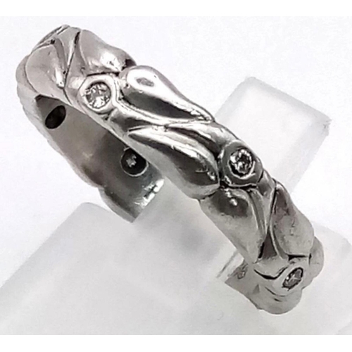 2 - Jean Vitau Platinum designer ring