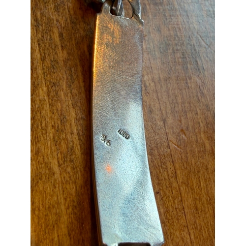 19 - Silver ID bracelet