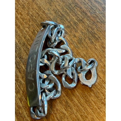 19 - Silver ID bracelet