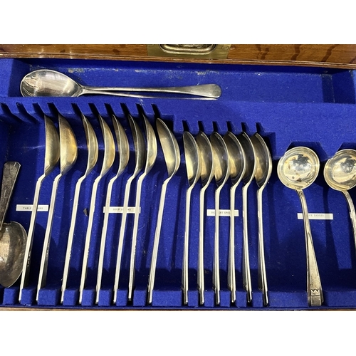 77 - ART DECO SILVER CUTLERY PART SERVICE By silversmiths Roberts and Belk Ltd.  To include; fish knives ... 