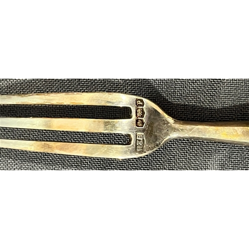 77 - ART DECO SILVER CUTLERY PART SERVICE By silversmiths Roberts and Belk Ltd.  To include; fish knives ... 