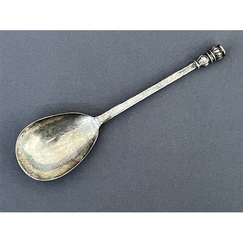 78 - VICTORIAN SILVER SEAL TOP SPOON 20cm long, hallmarked London 1895, maker James Wakely & Frank Clarke... 