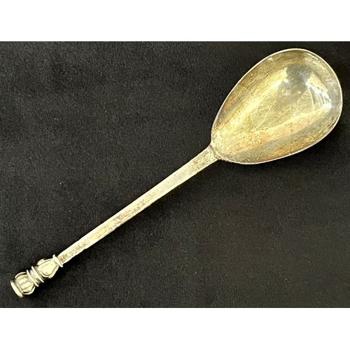 78 - VICTORIAN SILVER SEAL TOP SPOON 20cm long, hallmarked London 1895, maker James Wakely & Frank Clarke... 