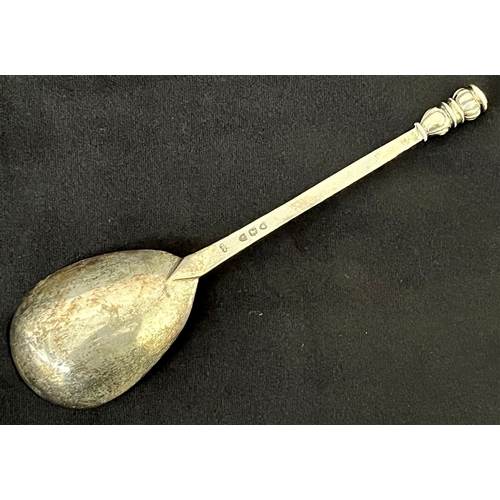 78 - VICTORIAN SILVER SEAL TOP SPOON 20cm long, hallmarked London 1895, maker James Wakely & Frank Clarke... 