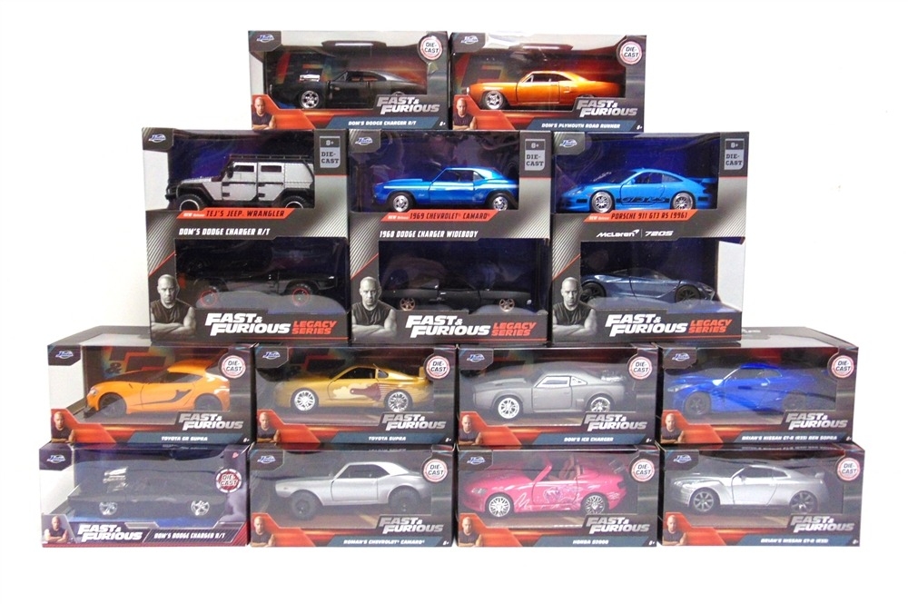 THIRTEEN JADA TOYS 'FAST & FURIOUS' DIECAST MODEL VEHICLES