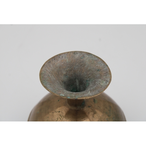 100 - Bronze Islamic bowl from 11th-century Khurasan featuring exquisite Kufic calligraphy, with a top dia... 