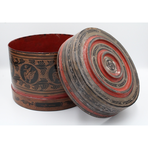 302 - This magnificent betel nut box, hailing from circa 1900-1910, is a testament to Burmese astrological... 