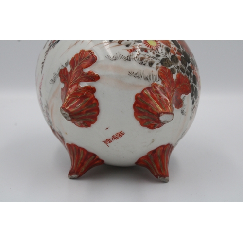 50 - This stunning Japanese egg on a stand, hailing from the Kutani period circa 1900, is a true masterpi... 