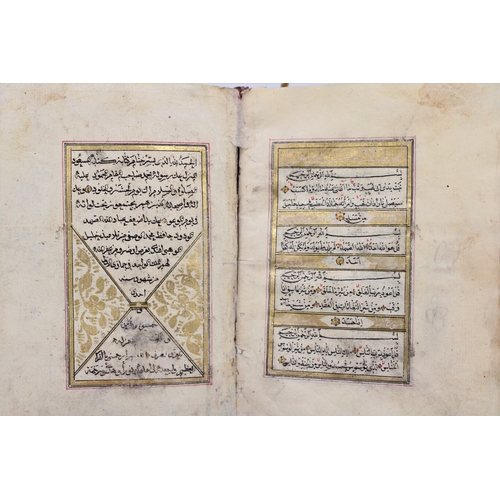 12 - An Ottoman Qur'an written by Hafez Muhammad al-Wasfi in 1251.

12.3 x 9cm (L x W)