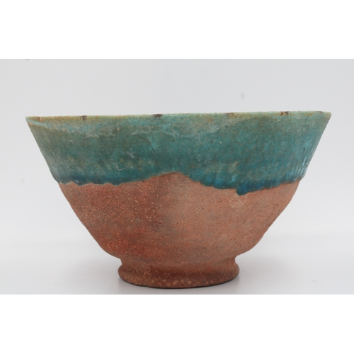 119 - This 12th-century Kashan ware bowl, resplendent in its turquoise glaze, is in remarkable condition. ... 