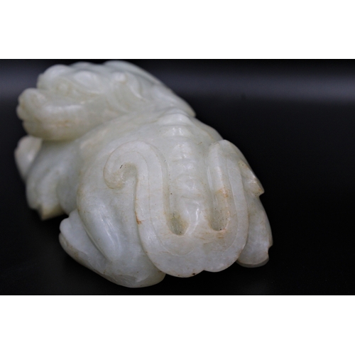 35 - This exceptional artefact, crafted from rare white jade and dating back to the illustrious Ming Dyna... 