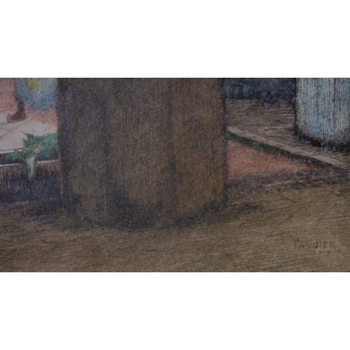 58 - 4 Middle-Eastern Paintings of Street Scenes  

Height:  Approximately 33.4cm 
Length: Approximately ... 