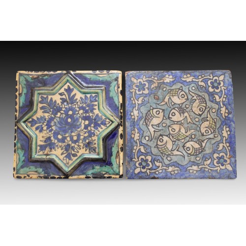 88 - A Pair of Qajar Style Ceramic Tiles.

Length: Approximately 19.5cm
Height: Approximately 19.5cm