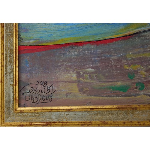 100 - An Iraqi Painting from Rakan Dabdoub with Frame ( Iraqi, 1930-2017)
Two Black Eyes
Oil on Canvas, Fr... 