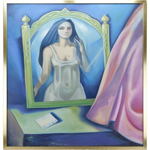 106 - An Iraqi Painting with Frame
Mahmoud Ahmad (Iraq, born 1940)
Portrait of a Lady
Oil on Canvas, frame... 