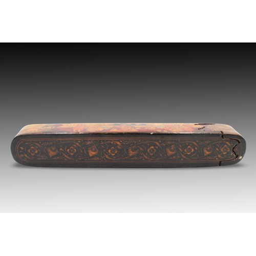 120 - A Beautiful Persian Handmade Qajar Qalamdan/Pen Box from the 19th Century.

Length: Approximately 23... 