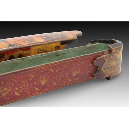 120 - A Beautiful Persian Handmade Qajar Qalamdan/Pen Box from the 19th Century.

Length: Approximately 23... 