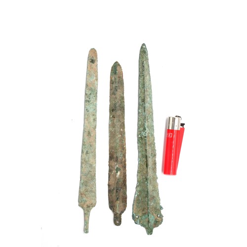 154 - A Lot of 3 Luristan Bronze Arrowheads from 2000 BC - 1200 BC