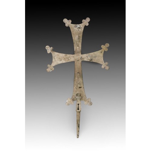 168 - A Byzantine Bronze and Iron Processional Cross Probably Circa 7th-11th Century A.D

Length: Approxim... 