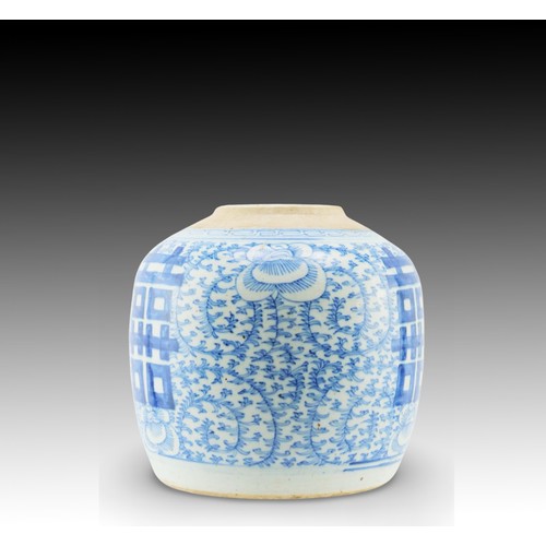 220 - A Chinese Blue & White Ginger Jar from the 19th Century - without a lid

Height: Approximately 20cm ... 