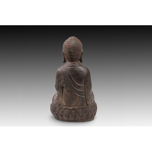 225 - A Chinese Buddhist Statue with Gilt

Height: Approximately 35cm