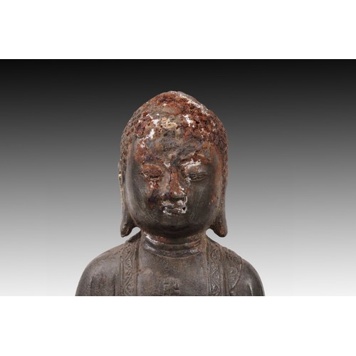 225 - A Chinese Buddhist Statue with Gilt

Height: Approximately 35cm