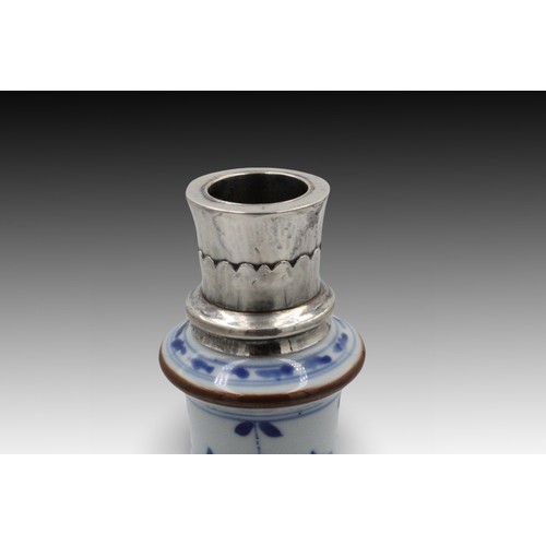 235 - A Chinese Blue & White Vase or Hookah Base from the Kangxi Period 1662-1722 

Height: Approximately ... 