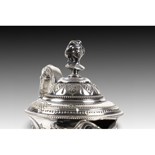 405 - A Silver Plated Claret Jug

Weight: 1585g
Height: Approximately 29.5cm