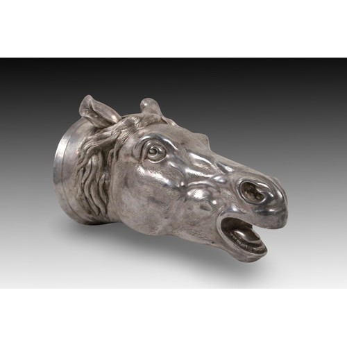 418 - A Birmingham Silver Sculpture of a Horse  

Weight: 371g 
Length: Approximately 18.2cm
 Height: Appr... 