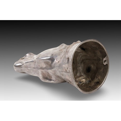 418 - A Birmingham Silver Sculpture of a Horse  

Weight: 371g 
Length: Approximately 18.2cm
 Height: Appr... 