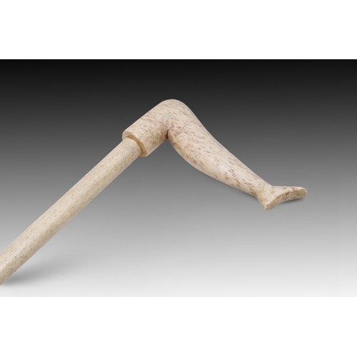 430 - A Whale Bone Walking Stick from the 19th Century.

Height: Approximately 92.5cm