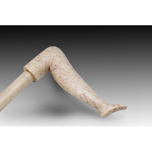 430 - A Whale Bone Walking Stick from the 19th Century.

Height: Approximately 92.5cm