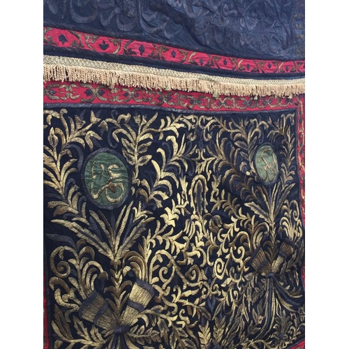 7 - An Ottoman Metal Thread-Embroidered Mahmal Cover.

This Cover was Originally Commissioned during the... 