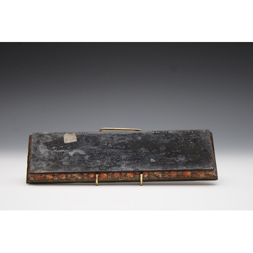 150 - An Indian Kashmiri Paper Mache Pen Tray from the 1920s.

H: Approximately 7.5cm
L: Approximately 25c... 