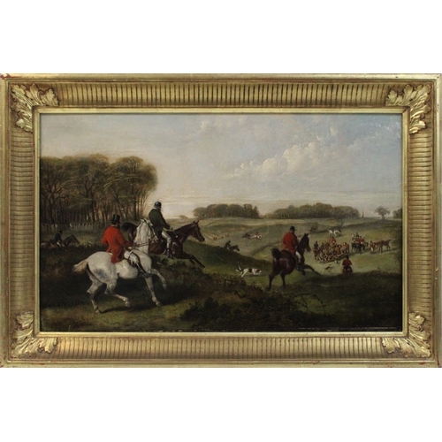 101 - A Late 19th- Early 20th Century Hunting Scene by  CHARLES WALLER SHAYER (1826-1914, British). 'Oil o... 