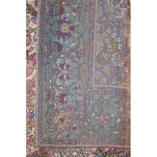 137 - A Persian Fine Kashan Ferhan Fine Silk Rug from the 1880s.

L: Approximately 200cm
W: Approximately ... 