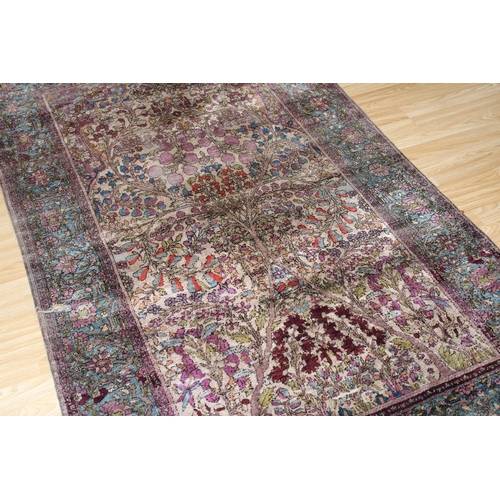 137 - A Persian Fine Kashan Ferhan Fine Silk Rug from the 1880s.

L: Approximately 200cm
W: Approximately ... 