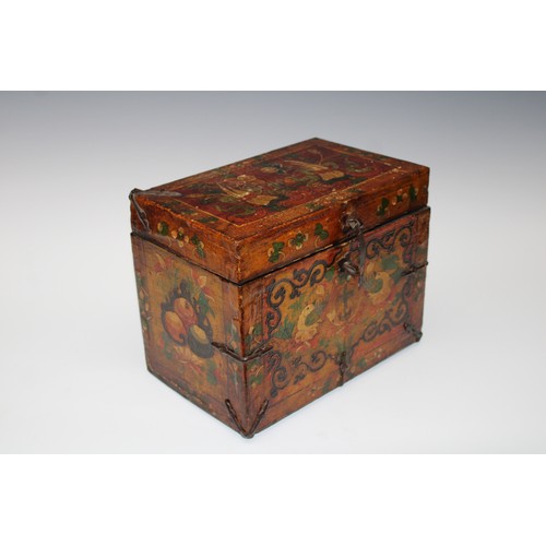 180 - A Tibetan Wooden Dragon Chest from the 19th Century.

H: Approximately 25cm
L: Approximately 31cm
W:... 