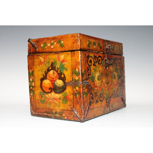 180 - A Tibetan Wooden Dragon Chest from the 19th Century.

H: Approximately 25cm
L: Approximately 31cm
W:... 