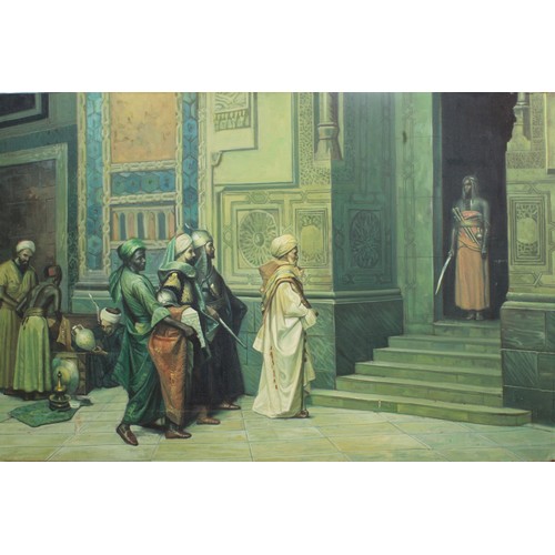 117 - An Orientalist Painting Depicting Slaves with a Man and a Sword

91 X 60cm