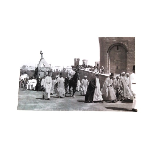 52 - A Lot of 5 Black & White Pictures of the Mahmal of Hajj between 1900-1920.  

Approximately 30 X 20c... 