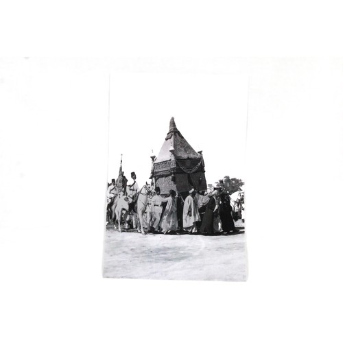 52 - A Lot of 5 Black & White Pictures of the Mahmal of Hajj between 1900-1920.  

Approximately 30 X 20c... 