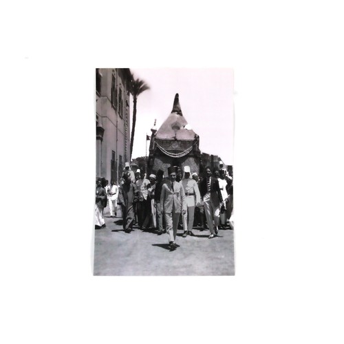 52 - A Lot of 5 Black & White Pictures of the Mahmal of Hajj between 1900-1920.  

Approximately 30 X 20c... 