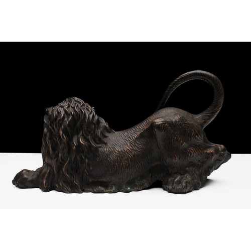 463 - A Bronze Figure of a Lion.

L: Approximately 23cm