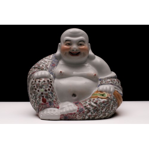 314 - A Chinese Canton Porcelain Laughing Buddha Statue.

H: Approximately 22.5cm