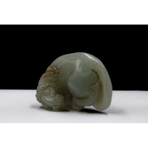 380 - A Chinese Beautifully Hand Carved Jade Figure of a Horse Lying Down.

L: Approximately 5cm