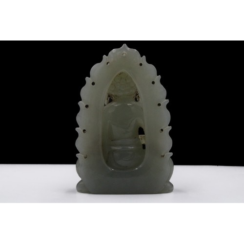 388 - A Rare Chinese Tibetan Hand Carved Jade Figure of a Buddhist Deity. 

H: Approximately 6.5cm