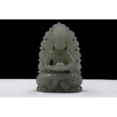 388 - A Rare Chinese Tibetan Hand Carved Jade Figure of a Buddhist Deity. 

H: Approximately 6.5cm